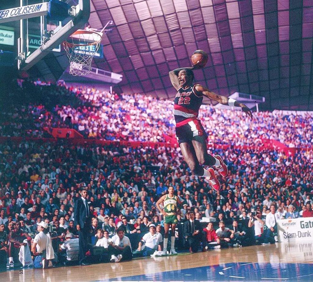 Clyde Drexler compitió en el Slam Dunk Contest de 1987 (FOTOGRAFÍA gentileza NBA).