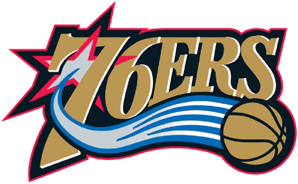 El logo más osado de los 76ers llegó con el cambio de siglo (FOTOGRAFÍA gentileza Fadeaway World).