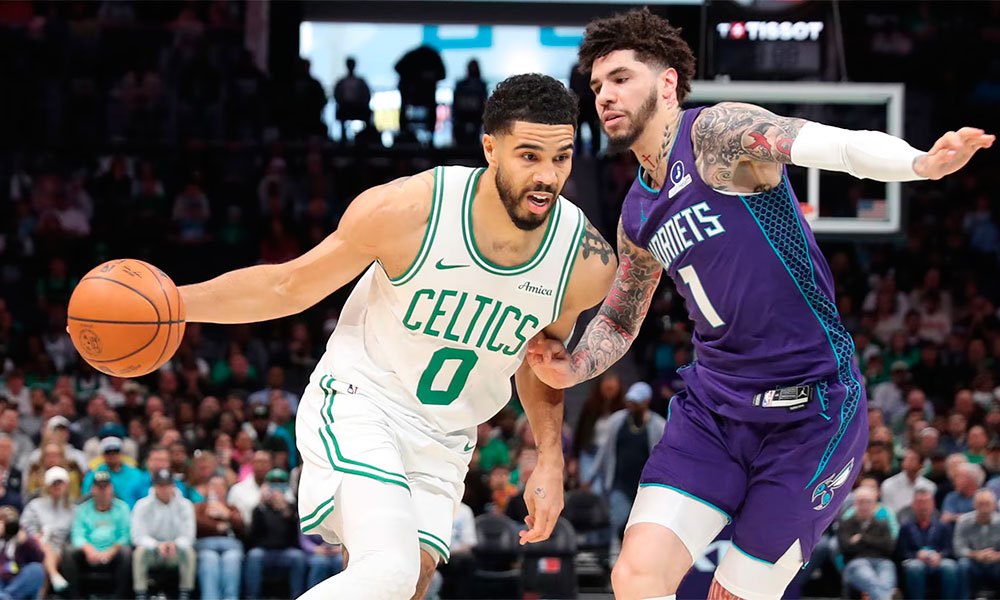 Jayson Tatum Lamelo Ball Celtics Hornets